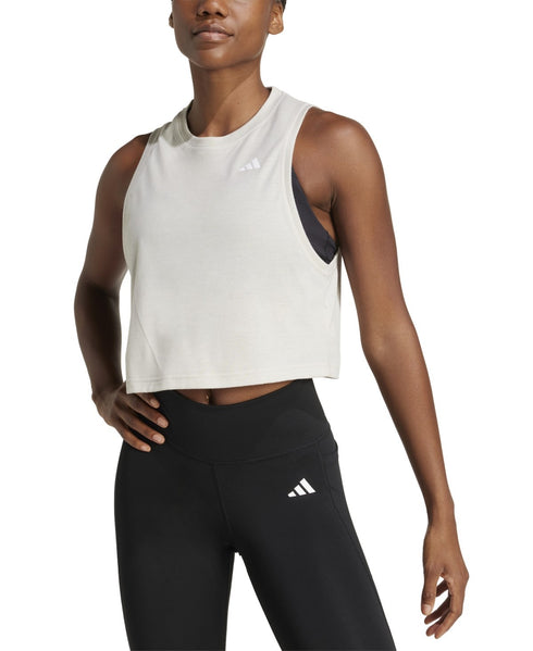 adidas Women's Train Essentials Boxy Workout Tank Wonder Alumina M