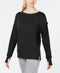 Ideology Women's Activewear Criss Cross Crewneck Sweatshirt Size L