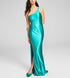 City Studios Juniors' Glitter One-Shoulder Gown Jade 5