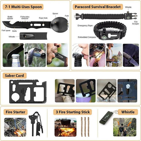 Emergency Survival Kit First Aid Bug out Military Prepper Kit 250 Piece Set $99