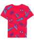 SPIDER-MAN Hybrid Toddler Boys Spiderman All Over Print Short Sleeve T-shirt 2T