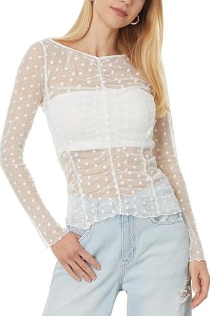 Free People Women's Most Likely Layering Top Ivory Size S