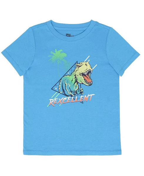 EPIC THREADS Toddler Boys Short Sleeve T-Rex Graphic T-Shirt Blue Size 3T