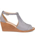 Journee Collection Women's Kedzie Wedge Sandals Gray Size 8.5N