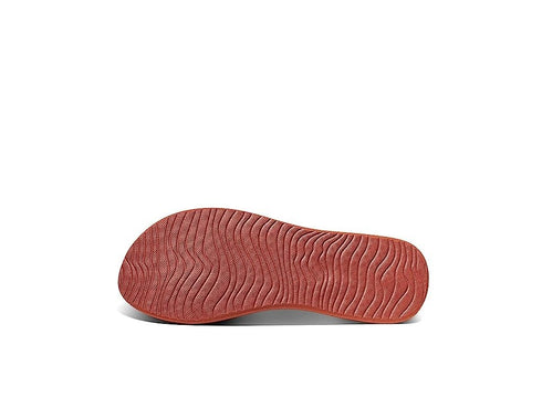 REEF Women s Bliss Nights Solid Flat Leather Flip-flops Brunette 8M