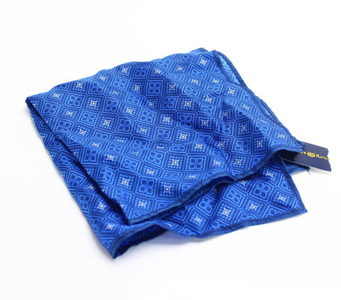 Club Room Mens Medallion Pocket Square, Blue, One Size