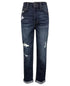 IMPERIAL STAR Big Girls High Rise Dark Wash Cuffed Mom Jeans Size 14