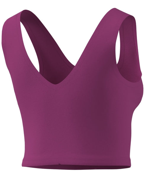 adidas Women's Essentials Small Logo Cotton Tank Top Lucid Fuchsia White S