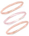 Robert Lee Morris Soho Rose Gold-Tone 3-Pc Set Mixed Pink Patina Bangle Bracelet