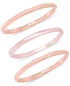Robert Lee Morris Soho Rose Gold-Tone 3-Pc Set Mixed Pink Patina Bangle Bracelet