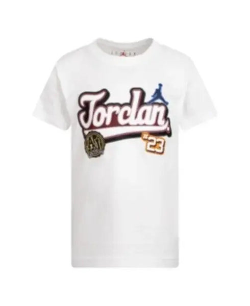 Jordan Little Boys Patch Script Tee White Size 7