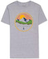 BASS OUTDOOR Men's Sun Scene Graphic T-Shirt Front Graphic Grey Size XL