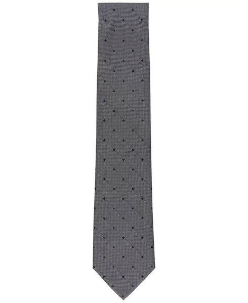 Club Room X7345 Men's Classic Dot Tie, Black, One Size