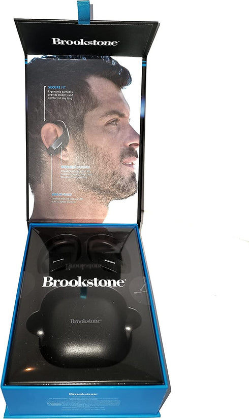 Brookstone Sport Charge True Wireless Earbuds Sweat-Proof / Noise-Reducing Black