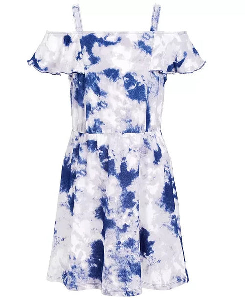 Epic Threads Super Soft Toddler Girls Tie-Dyed Cold-Shoulder Dress Size 2T