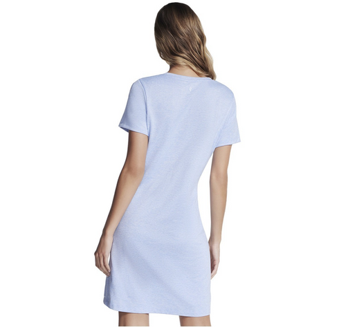 Skechers Women's GO DRI® SWIFT T-Shirt Dress White Lavender 2XL