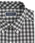CLUB ROOM Men's Moral Slim Plaid Button-Down Dress Shirt Black & White Size S