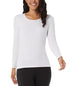 32 Degrees Women's Scoop-Neck Long-Sleeve Top White S