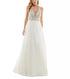 Say Yes to the Prom Juniors' Bead-Embellished Sleeveless Halter Gown Ivory 5