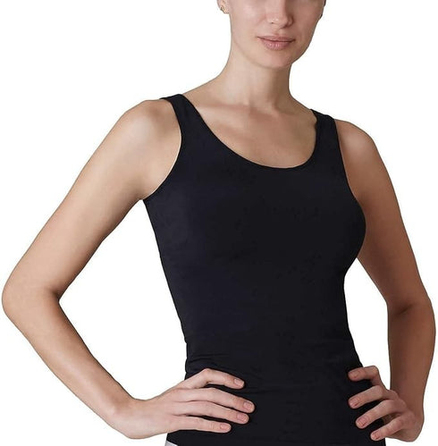 Carole Hochman Ladies’ 2 Pack Scoop Neck Tank Black/Beige - Size: Small (6-8)