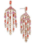 INC Rose Gold-Tone Stone Chandelier Earrings