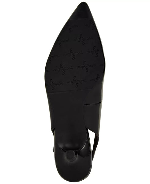 EASY STREET Faye Slingback Kitten-Heel Pumps Black Size 8W