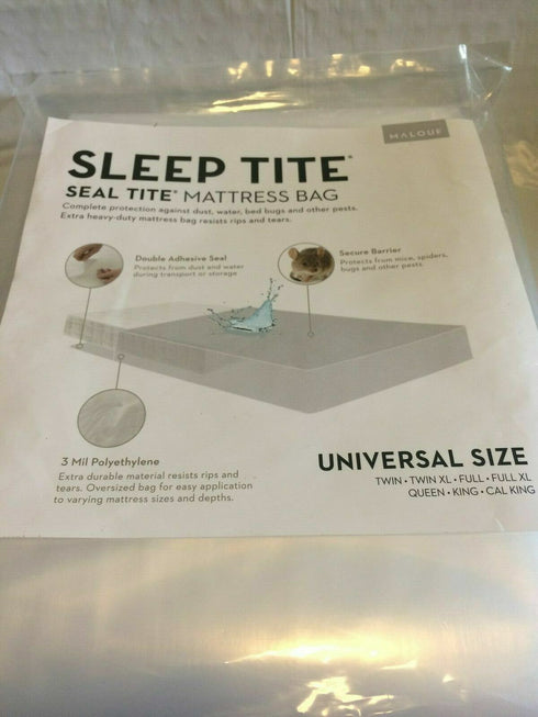 Malouf SLEEP TITE Mattress Bag Universal Size Mattress Protector Dust Water Bugs