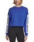 Calvin Klein Performance Women's Logo-Stripe Long-Sleeve T-Shirt Lon Luna XXL