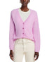 C by Bloomingdale's Cashmere Cashmere V Neck Cardigan Rose Quartz L