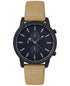 I.N.C. INTERNATIONAL CONCEPTS Men's Tan Strap Watch 44mm