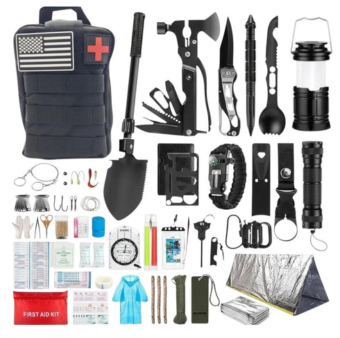Emergency Survival Kit First Aid Bug out Military Prepper Kit 250 Piece Set