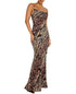 Good American Chiffon Bias Cowl Maxi Dress Multicolor XS