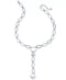 ALFANI Disc & Imitation Pearl Link Lariat Necklace, 25-1/2" + 2" ext
