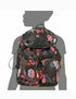 Steve Madden Lily Backpack w/ Removable Belt Bag Black & Pink Floral