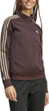 adidas Women's 3-Stripe Tricot Track Jacket Shadow Brown Cargo M