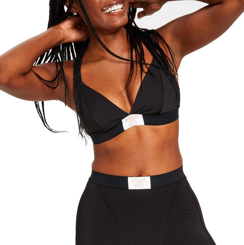 JENNI Style Not Size Women's and Plus Size Solid Bralette Black Size 2X