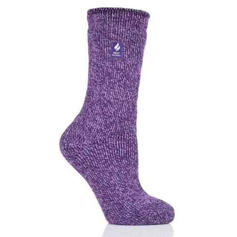 Heat Holders Unisex Women's 5-9 Men's 4-8 Dahlia LITE 1.6 Crew Socks Purple