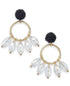 Inc Gold Circle & Shaky Bead Drop Earrings