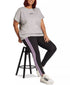 adidas Plus Size Essentials 3-Stripes Cotton Leggings Black Clear Pink 1X