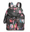 Steve Madden Lily Backpack w/ Removable Belt Bag Black & Pink Floral