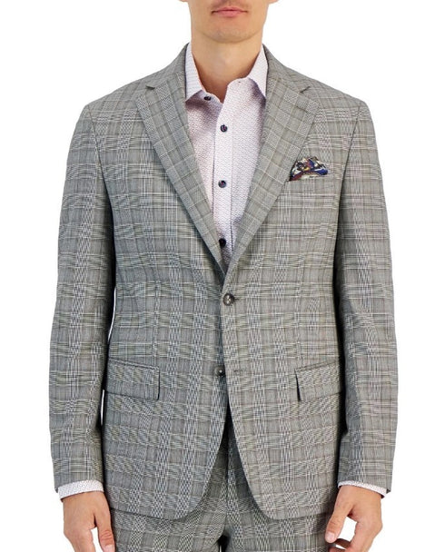 Tallia Men's Slim-Fit Wool Suit Separate Jacket Cream Brown 42L