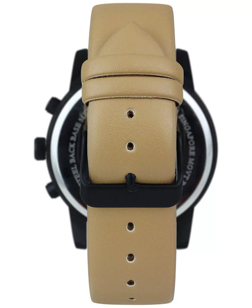 I.N.C. INTERNATIONAL CONCEPTS Men's Tan Strap Watch 44mm