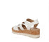 Dr. Scholls Once Twice Espadrille Platform White Faux LeatherCork 8.5M