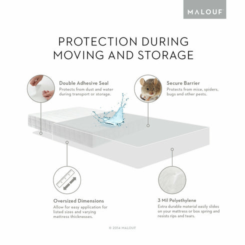 Malouf SLEEP TITE Mattress Bag Universal Size Mattress Protector Dust Water Bugs