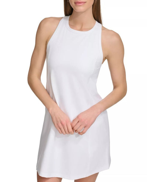 DKNY Sport Women's Racerback Sleeveless Tennis Dress White XS