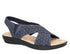 Easy Street Women's Claudia Comfort Wave Slip On Sandals Navy 10M