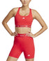 adidas Women's Medium-Impact Logo-Band Sports Bra Ruby XL
