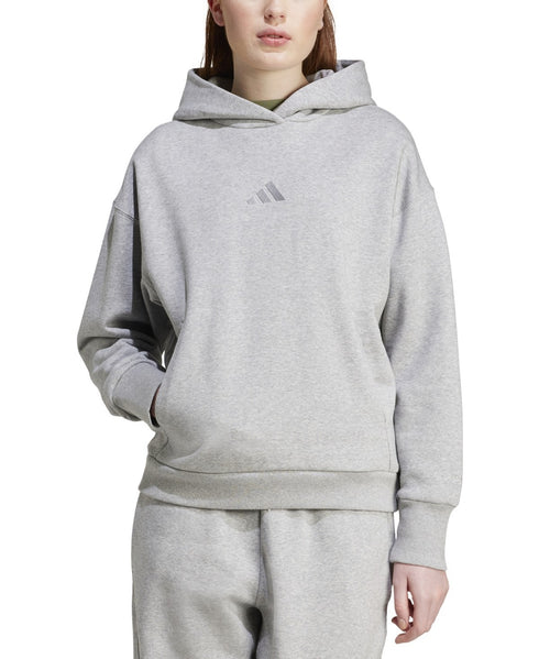 adidas Women's All SZN Boyfriend Fleece Hood Cobalt Gray Heather L