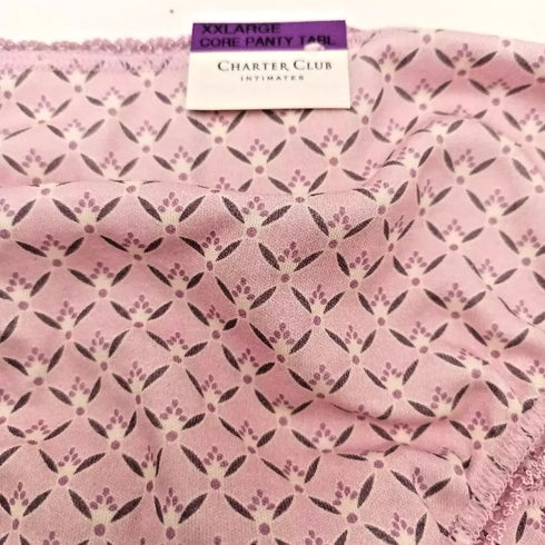 Charter Club Everyday Cotton XXL Women's Lace-Trim Bikini Cut