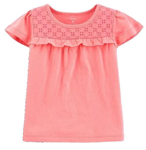Carter's Girls Jersey Tee Top Pink Size Newborn